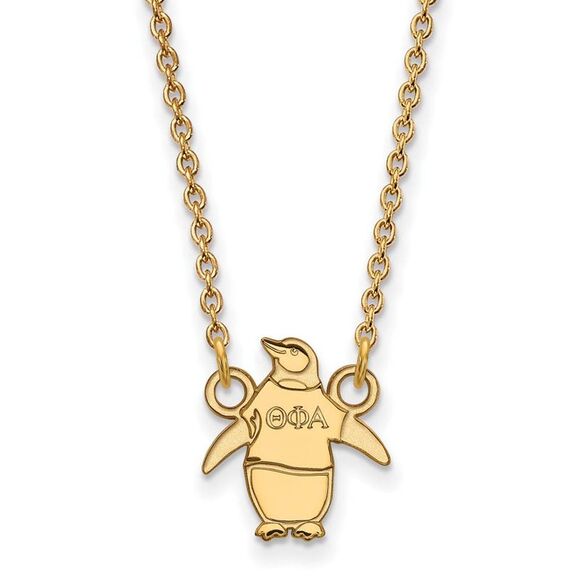 14K Plated Silver Theta Phi Alpha XS (Tiny) Necklace - Picture 1 of 5